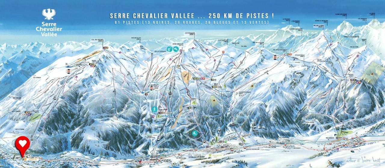 Briancon - Serre Chevalier 1200 - Joli Appartement - Face Aux Pistes En Centre Ville Bagian luar foto
